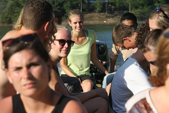In de boot