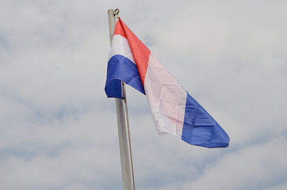 De vlag wappert