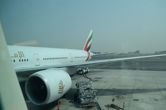 Vliegtuig richting Nairobi